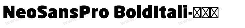 NeoSansPro BoldItali字体转换